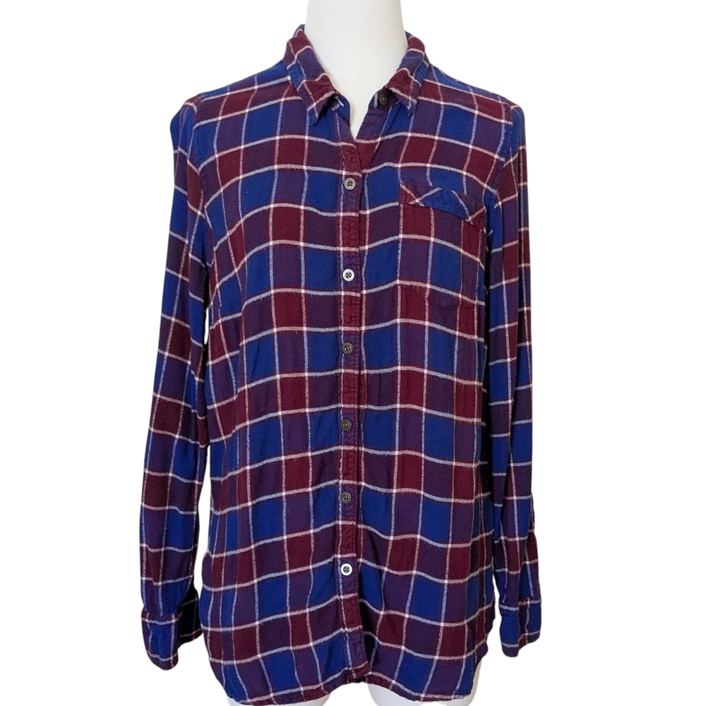 Lucky Brand Plaid Button Up Shirt Size Large